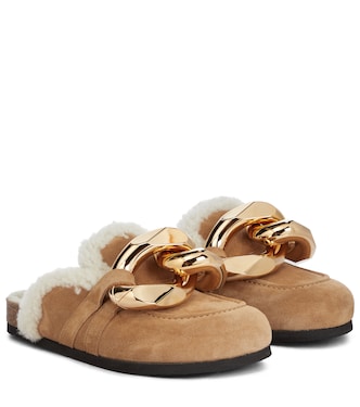 Slippers in suede e shearling | JW Anderson