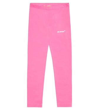 Leggings in misto cotone con logo | Off-White Kids