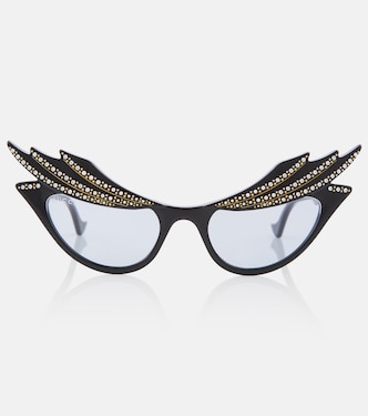 Occhial da sole cat-eye con cristalli | Gucci