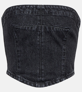 Denim bustier top | Stella McCartney