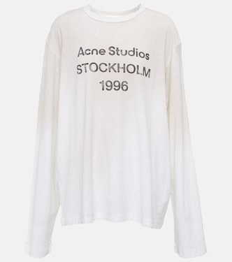 Top in jersey di misto cotone con logo | Acne Studios
