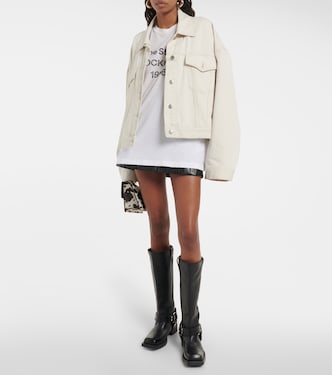 Top in jersey di misto cotone con logo | Acne Studios