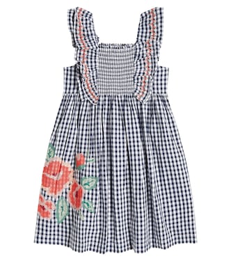 Gingham embroidered cotton dress | Tartine et Chocolat