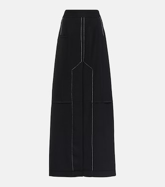 تنورة طويلة بخصر منخفض | Victoria Beckham