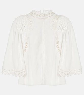 Blusa Enoha in crêpe con sangallo | Marant Etoile