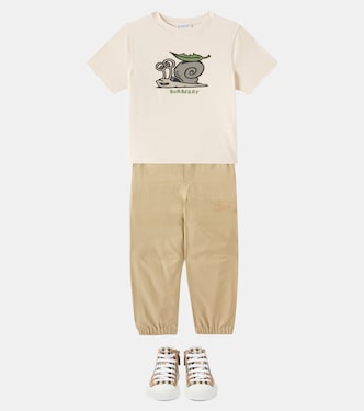 T-shirt Snail en coton à logo | Burberry Kids