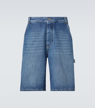 High-rise denim Bermuda shorts | Bottega Veneta