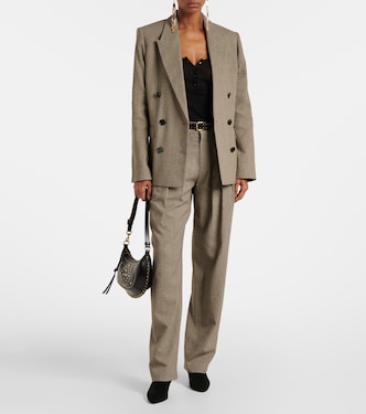 Pantalones tapered Iwena de mezcla de algodón | Isabel Marant
