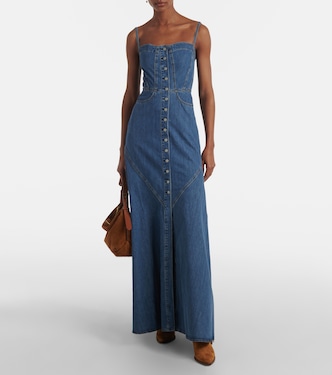 Abito lungo Seville in denim | AG Jeans