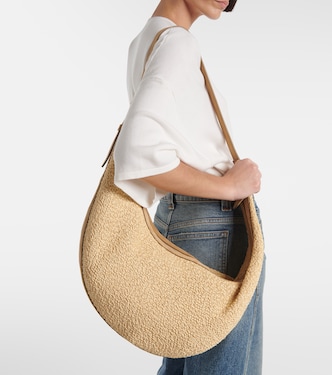 Sac Augustina en raphia et daim | Khaite