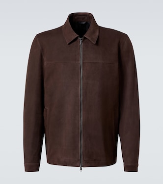 Blouson Harrington aus Veloursleder | Sunspel