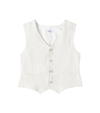 Gilet in lino a righe | Il Gufo