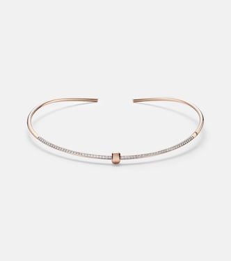 Together 18kt rose gold choker with diamonds  | Pomellato