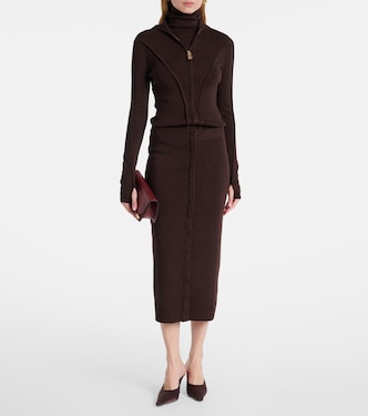 Kapuzenjacke aus einem Wollgemisch | Victoria Beckham