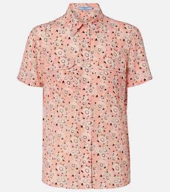 Floral silk-blend shirt | Prada
