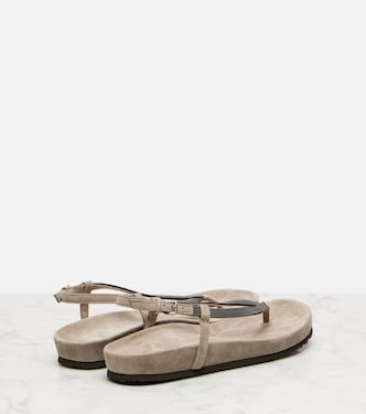 Sandali infradito Monili in suede | Brunello Cucinelli