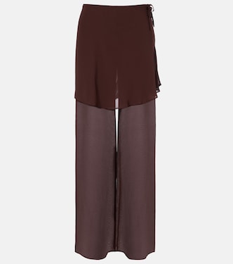 Sheer silk wide-leg pants | Christopher Esber
