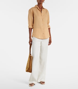 Ilride high-rise linen straight pants | Faithfull