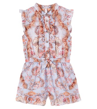 Printed cotton playsuit | Zimmermann Kids
