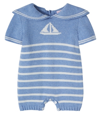 Baby Adrin knitted cotton playsuit | La Coqueta
