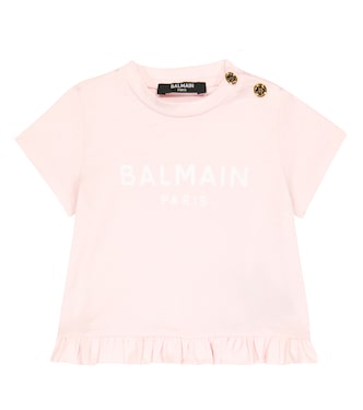 Baby - T-shirt in cotone con logo | Balmain Kids