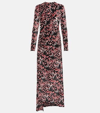 Robe longue imprimée en velours | Rabanne