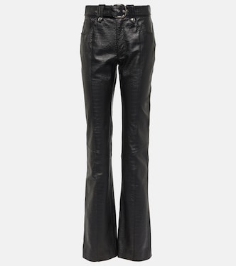 Pantalon en cuir embossé | Alessandra Rich