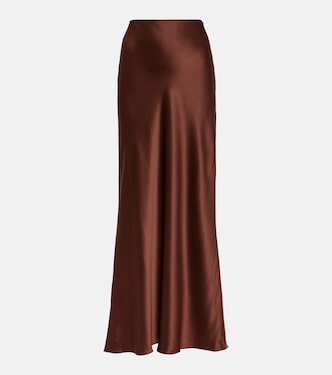 Jupe longue Bias en satin de soie | The Sei
