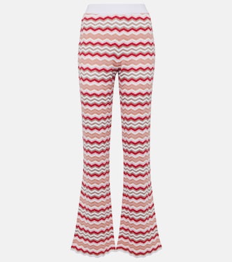 Pantalones flared en zigzag de tiro alto | Missoni