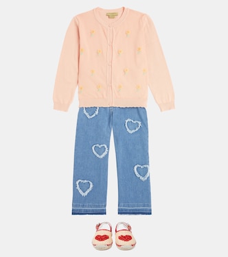 Cárdigan de algodón floral | Stella McCartney Kids