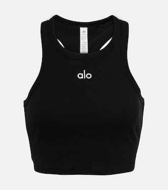 Aspire cropped cotton-blend tank top | Alo Yoga