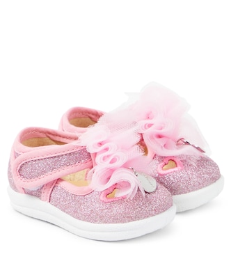 Baby - Scarpine con glitter e tulle | Monnalisa