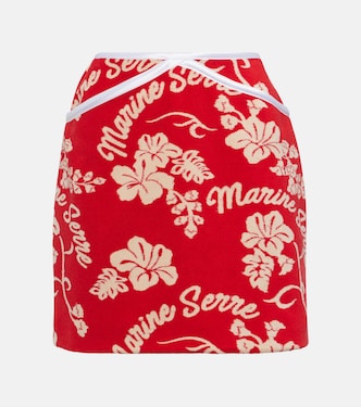 Minifalda en jacquard con ribete de piel | Marine Serre