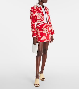 Minifalda en jacquard con ribete de piel | Marine Serre