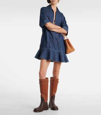 VLogo Bold leather knee-high boots | Valentino Garavani