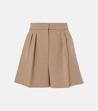 Shorts Giugno in misto lana a vita alta | Max Mara