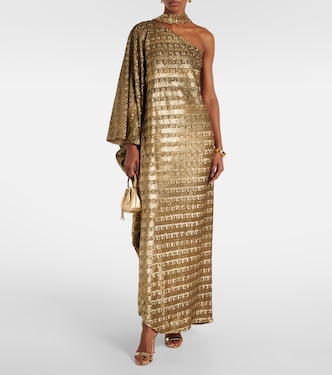 Gilded Ubud scarf-detail sequined gown | Taller Marmo