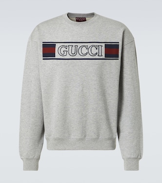 Sweatshirt Gucci Web Stripe aus Baumwoll-Jersey | Gucci