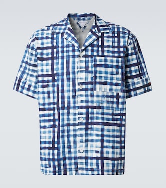 Gingham cotton bowling shirt | Bottega Veneta