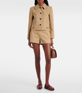 Shorts de dril de algodón con Horsebit | Gucci