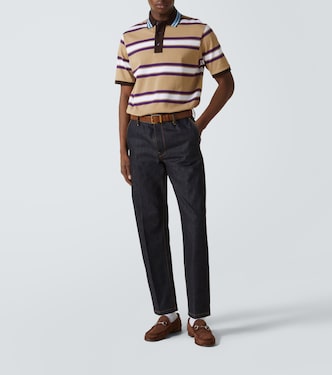 Polo in jersey di cotone a righe | Gucci