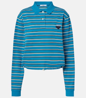 Polo in cotone a righe | Prada