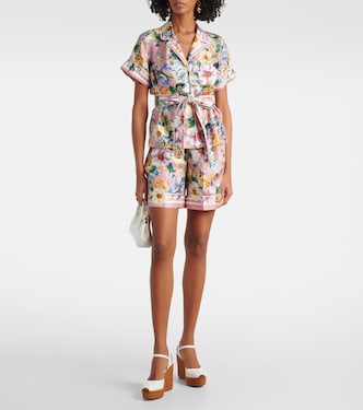 Short en soie à fleurs | Dolce&Gabbana