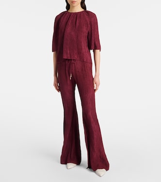 Pantalones flared Claude de seda | Gabriela Hearst