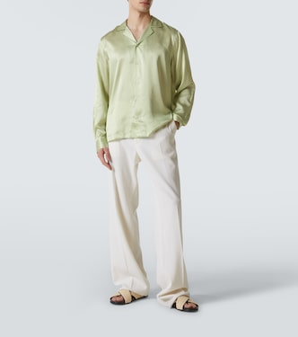 Camisa Safra de seda estampada | Frescobol Carioca