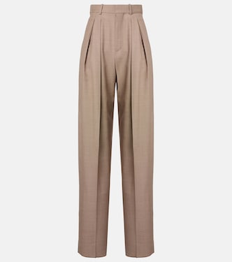 Pleated wool wide-leg pants | Saint Laurent