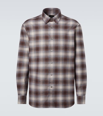 Checked cotton flannel shirt | Brioni