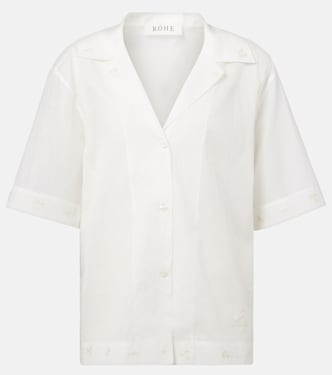 Floral semi-sheer cotton organza shirt | Róhe