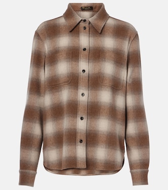 Chemise en laine et cachemire à carreaux | Loro Piana