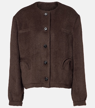 Gliss chevron alpaca and wool jacket | Blazé Milano